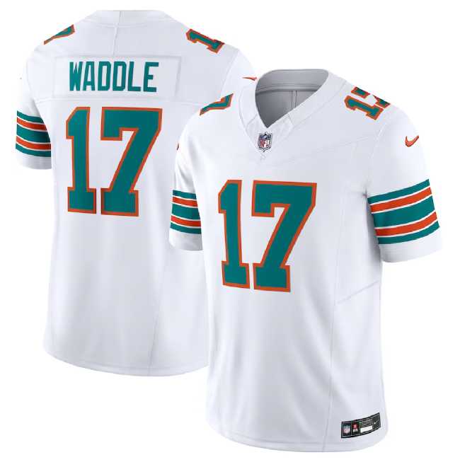Men & Women & Youth Miami Dolphins #17 Jaylen Waddle White 2023 F.U.S.E Alternate Vapor Limited Stitched Jersey,We sell and wholesale Men & Women & Youth Miami Dolphins #17 Jaylen Waddle White 2023 F.U.S.E Alternate Vapor Limited Stitched Jersey on line form chian!